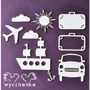 Tekturka Wycinanka Wielka Podróż - Zestaw, 8szt
